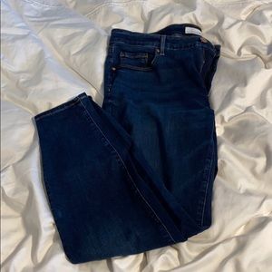 Loft 32/14 curvy skinny crop jeans